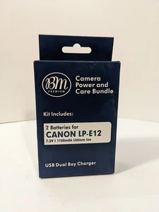 2 piles de remplacement Canon LP-E12 pour EOS M50/M/M2 - offre groupée haute capacité - Photo 1 sur 7