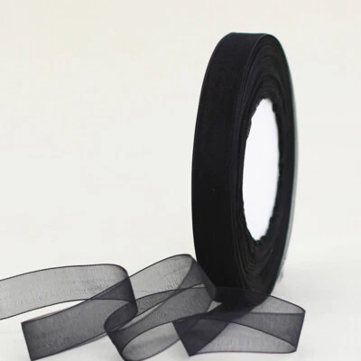 50 Yards 13mm Organza Sheer Ribbon For Decoration DIY Supplies Lot - Image 1 of 4