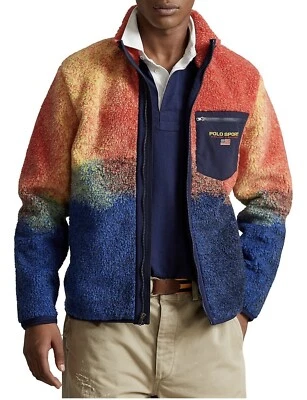 Polo Ralph Lauren Polo Deportivo Cremallera Completa Multi Mock Cuello Polar Chaqueta Para Hombres Talla XXL Foto 1 de 4