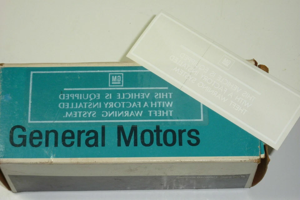 Adesivo Corvette Camaro IROC SS Monte 442 Buick Regal Grand National GNX fabricante de equipamento original - Imagem 1 de 1