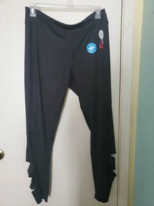  Zone Pro Damengröße 2X schwarze Schlitze an den Beinen breite Taille Stretch-Passform Leggings  - Bild 1 von 8