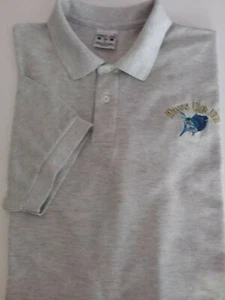 POLO PRINT-ONS Men's Size XL Short Sleeve Top Embroidered Paws Up III  Gray - Picture 1 of 4