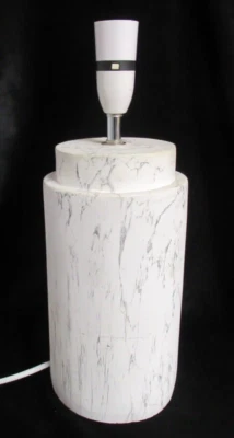 Vintage Wilko Heavy Stone effect Table White Lamp 14" inch Tall - Image 1 of 4