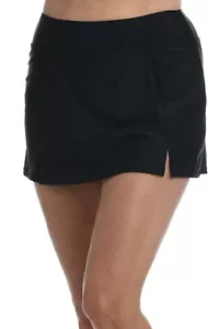 Maxine Of Hollywood Women’s Size 8 Black Side Slit Swim Skirt Swimsuit ZP-583 - Picture 1 of 1