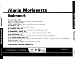 ALANIS MORISSETTE Underneath PROMO DJ CD Single 2008 - Picture 1 of 2