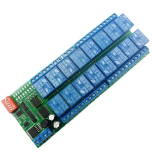 DC 12V 16 Channel RS485 Relay Module Modbus RTU Serial Protocol Switch Board - Picture 1 of 6