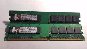 Kingston 1GB(2X512MB) PC2-5300 DDR2-667MHz non-ECC Unbuffered CL5 240-Pin DIMM - Bild 1 von 1