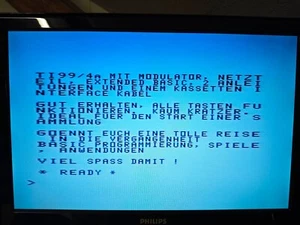 Texas Instruments TI99/4a komplett mit Netzteil Modulator EXTENDED BASIC TOP - Afbeelding 1 van 12