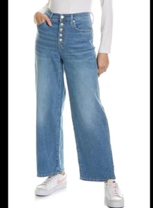 Madewell Jeans Damen 27 Medium Wash Blau Denim Perfekt Vintage Wide Leg Button Fly - Bild 1 von 15