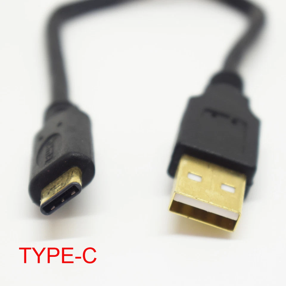 100pcs 22cm Hama Gold USB C Type C to USB 2.0 A Male Charging Data Cable Black - Image 1 of 4
