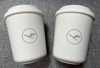 2 Lufthansa Airlines Logo Coffee plastic To Go Mug Cup Germany 270 ml exclusive