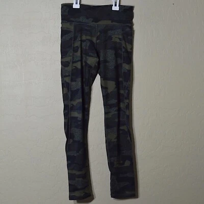 Old Navy Active Pants Women Lrg 10/12 Green Camo Go Dry Side Pockets Mesh Sports - Image 1 of 4