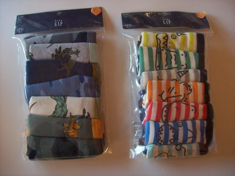 Baby GAP Underwear Underpants Boys 7 Brief 2-3 4-5 Dinosaur Character New - Image 1 of 1