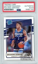 Anthony Edwards 2020-21 Panini Donruss Autograph Rookie Card #201 PSA/DNA