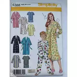 Pajamas Robe Nightshirt S4388 Uncut Sewing Pattern Size 3-6 Child Boys Girls PJs - Picture 1 of 2