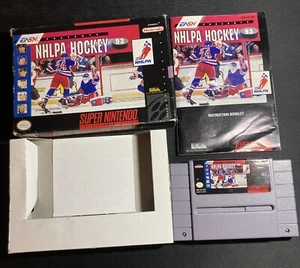 NHLPA Hockey 93 Super Nintendo Snes Complete CIB Complete Game Cart & Manual - Picture 1 of 10
