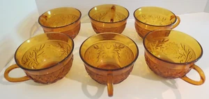 Tiara Bernstein Glas Sandwich Sammlung Runde Füße Stanzschüssel Tassen 6er Set - Bild 1 von 17