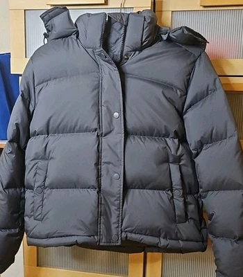 Nuevo sin etiquetas Quince Mujer Plumón Chaqueta Gris Abrigo Cremallera A Presión XS  Foto 1 de 4