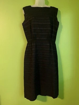 Vestido de encaje negro vintage años 50 R&K originales grande 10 Foto 1 de 4