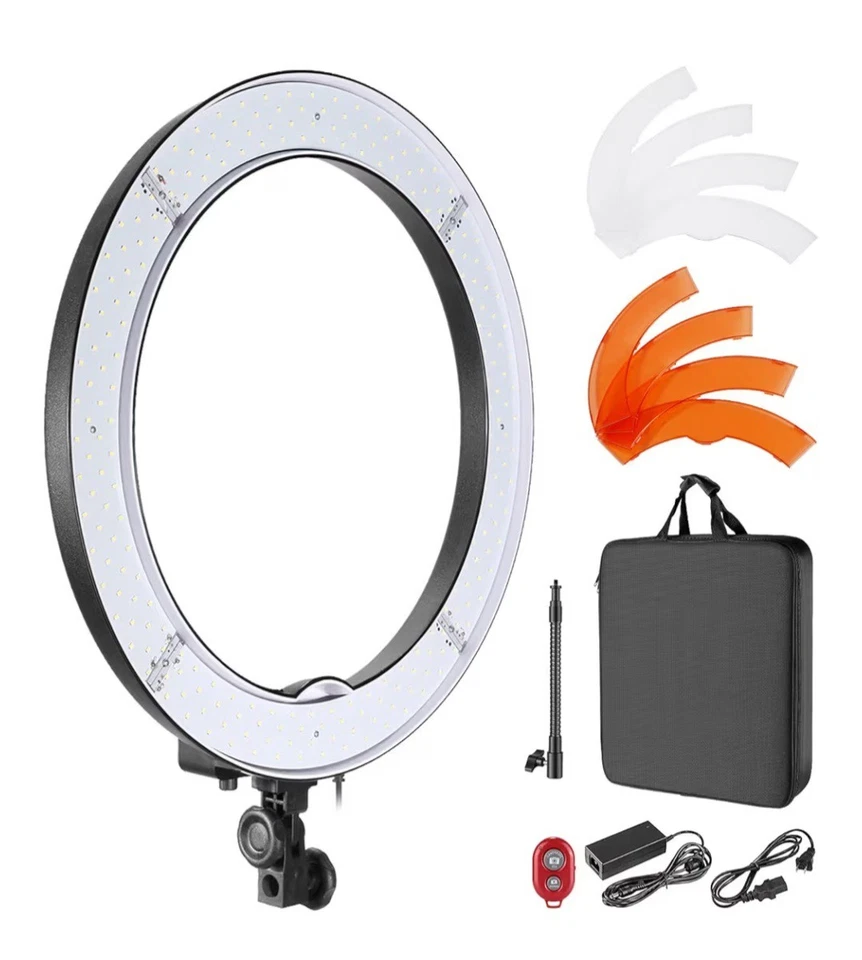 Accesorios de luz de anillo NEEWER (soporte para teléfono inteligente con espejo y control remoto Bluetooth) Foto 1 de 4