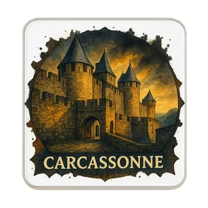 Carcassonne, France Fridge Magnet | Travel Souvenir Collectible Gift - Foto 1 di 5