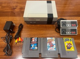 Original Nintendo NES System & Super Mario 1/2/3 Polished 72 Pin Yellow DISCOUNT