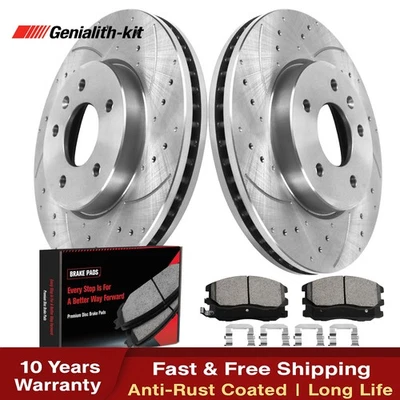 296mm Front Drilled Rotors Ceramic Brake Pads for Chevy Equinox Captiva Sport Foto 1 de 4