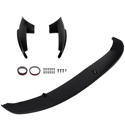 Parachoques delantero alerón labial divisor negro brillante para BMW F10 serie 5 M Sport 11-16 Foto 1 de 4