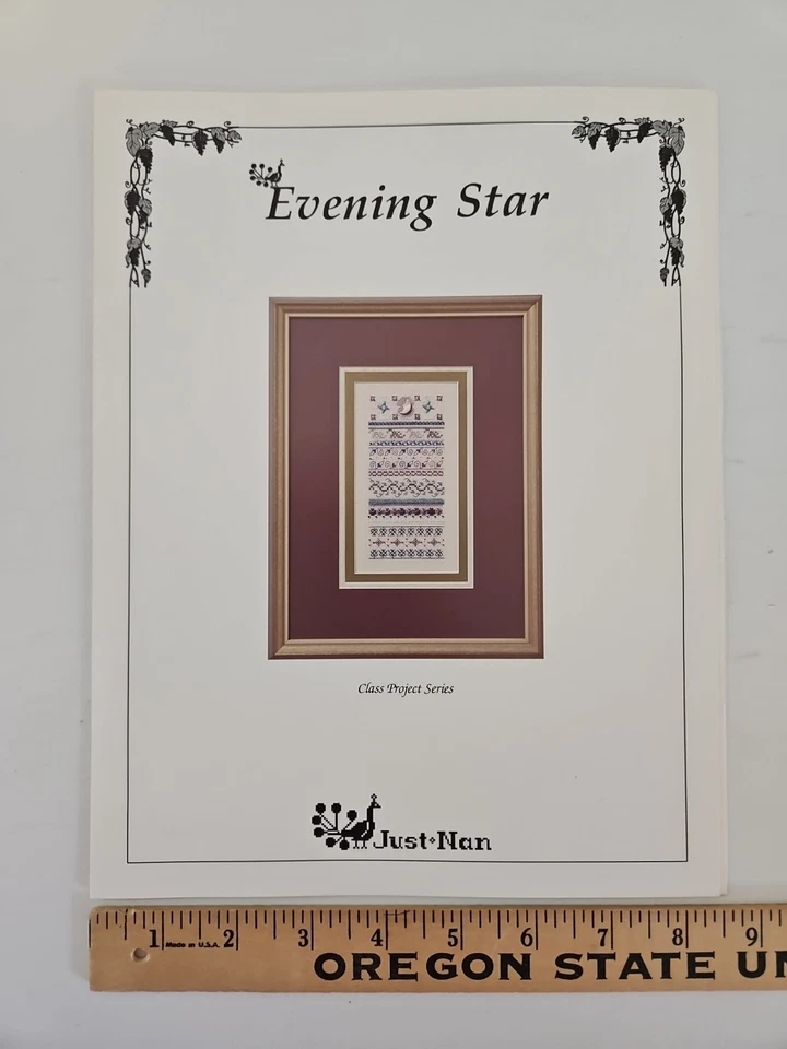 Just Nan EVENING STAR Class Project Series Cross Stitch Pattern Only JNCPS02 - Image 1 of 4
