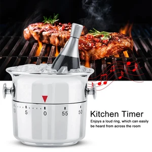 Unique Bucket Style Kitchen Timer Mechanical Operation for Baking and Cooking - Picture 1 of 11