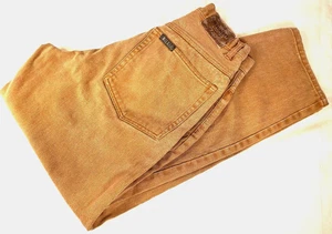 Vintage 90s canvas denim high waist pants tan mom jeans WICKED brand S 26x29 - Picture 1 of 7