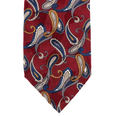 Vtg Ferrell Reed Le Conte Men's Tie Italian Silk Paisley Hand Made 57.5 x 3.75 - Image 1 of 4