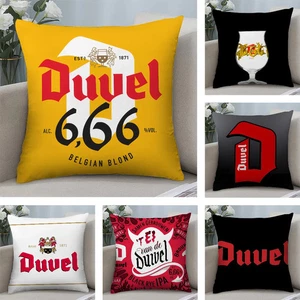 D-Duvel Beer Design Pillow Case Short Plush Pillow Covers Printing Cushion Cover - Picture 1 of 30