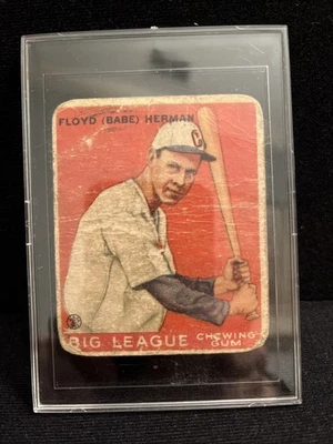 1933 Goudey Big League Chewing Gum Floyd Babe Herman #5 (RC) Chicago Cubs - Image 1 of 4