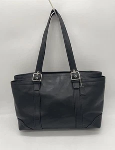 Vintage Coach große Tasche F10288 schwarz Leder Reisetasche Wickeltasche Handtasche Arbeit - Bild 1 von 18