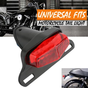 Motorcycle Tail Light LED Rear Plate Indicators For Harley Chopper Red Universal - Picture 1 of 12