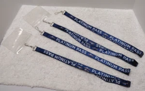 Universal Studios Platinum Pass Lanyard with Only 2 ID Card Holders Bundle of 4 - Picture 1 of 7