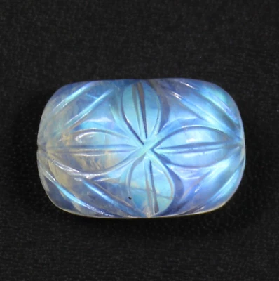 Piedra lunar arco iris tallada piedra preciosa fuego azul arco iris tallada forma baguette 17 quilates Foto 1 de 4