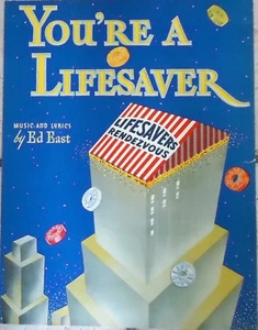 You're a LIFESAVER 1935 Life Savers Rendezvous NBC Radio Show CANDY Sheet Music! - Picture 1 of 2