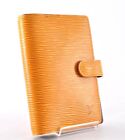 (A rank) Louis Vuitton LV Epi Agenda PM Notebook Cover Leather Yellow 3389
