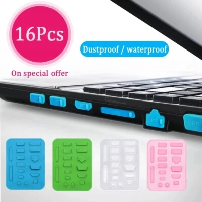 16PCS/Set Laptop Anti-Dust Plug Set USB HDMI Network Port VGA Protective Cover - Image 1 of 4