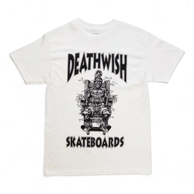 Deathwish Skateboards Death Row Electric Chair T-Shirt White XL - NEW - Image 1 of 4