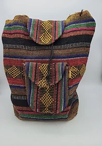 Carpet Blanket Rug Bag Backpack Unique Boho Hippy Multicolor Tribal Southwestern - Picture 1 of 10