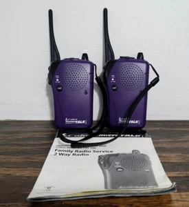 COBRA Micro Talk FRS-100 Purple Walkie Talkie Radios  - Picture 1 of 5