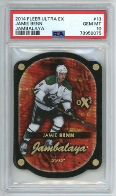 2014-15 Fleer Ultra EX Jamie Benn Jambalaya #13 PSA 10 Gem Mint POP 1 - Image 1 of 2