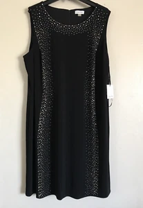 NUEVO CON ETIQUETAS VESTIDO DE CÓCTEL CALVIN KLEIN TALLA 22 SIN MANGAS ADORNADO ESTRÁS VAINA - Imagen 1 de 15