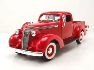 Studebaker Coupè Express Pick Up 1937 Rosso Modellino Auto 1:18 Lucky Die Cast - Foto 1 di 11