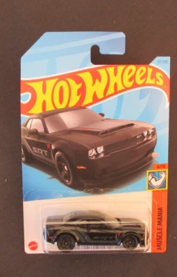 hot wheels  18 Dodge Challenger SRT Demon black muscle mania 2023 - Image 1 of 2