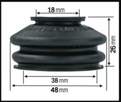 2x Staubmanschette für Spurstangenkopf Traggelenk Gummi schwarz  691 - Bild 1 von 4