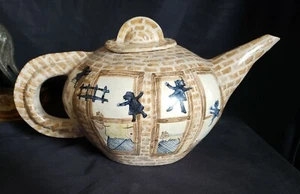 Original Vintage signierte Marilyn Andrews 1989 Studiokeramik seltene 14" Teekanne - Bild 1 von 13